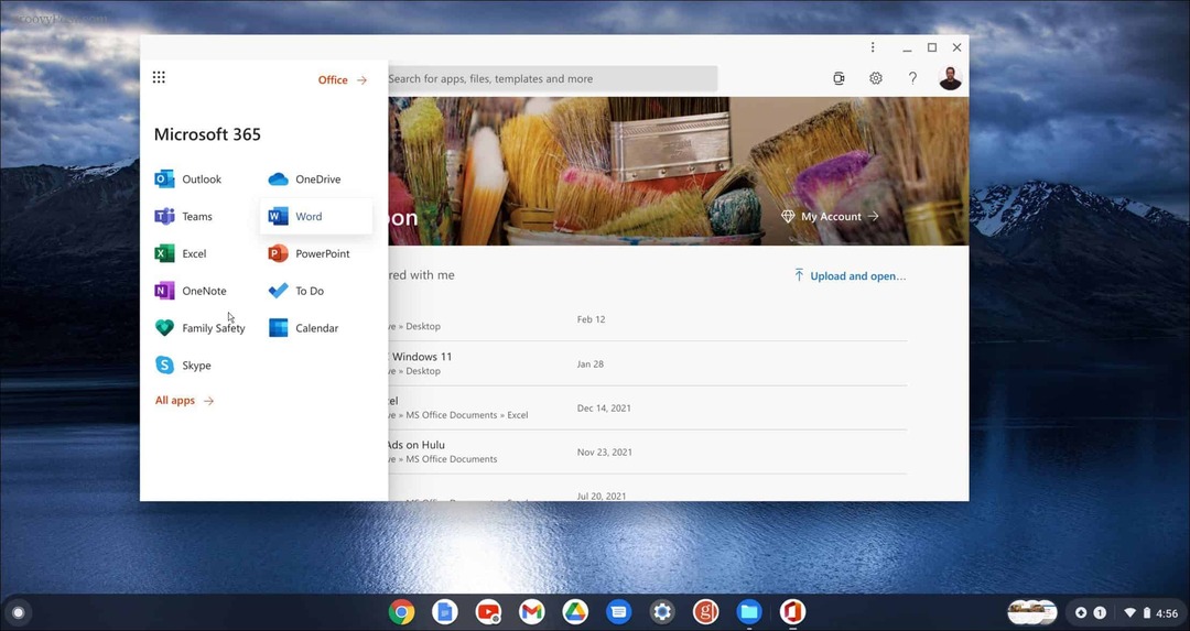 rulați folosiți Microsoft Office pe un Chromebook