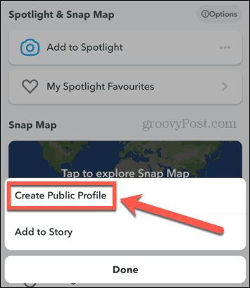 snapchat creează un profil public