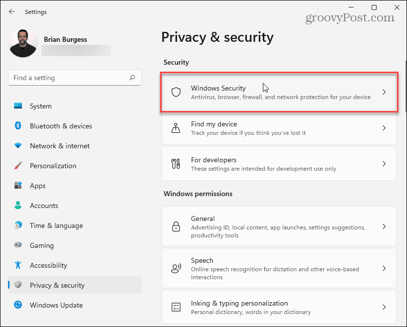 Confidențialitate și securitate Windows 11