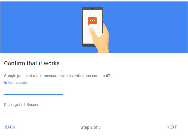 Cod de verificare Google în doi pași