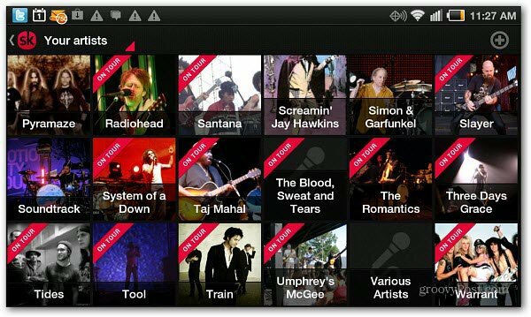 SongKick are acum aplicația pentru Android