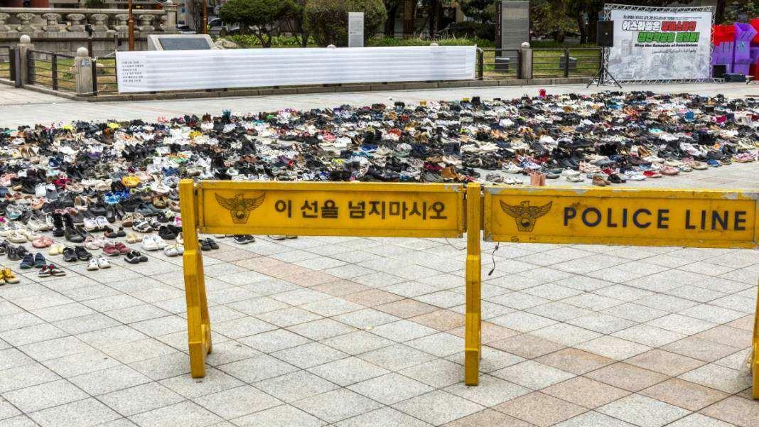 Scene din Coreea de Sud protestează Palestina
