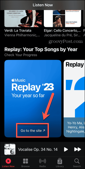 Apple Music Replay accesați site-ul
