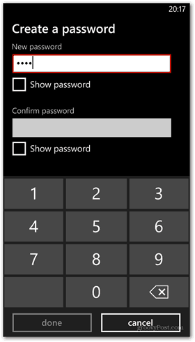 Windows Phone 8 personalizează setul de parole pe ecranul de blocare