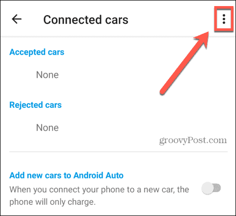 pictograma Android Auto trei puncte