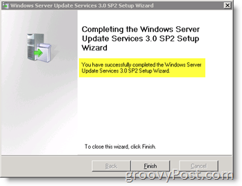 upgrade de la WSUS 3.0 SP1 la SP2 