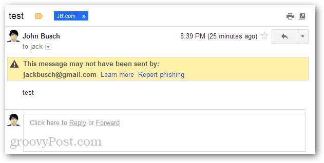 Este posibil ca acest mesaj să nu fi fost trimis prin raportare de phishing