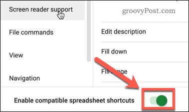 comenzi rapide de la tastatură google sheets