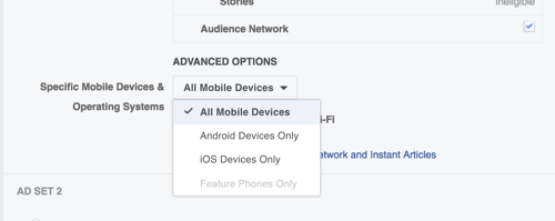 Puteți testa dacă utilizatorii iOS sau Android răspund mai bine la anunțurile dvs. de pe Facebook.