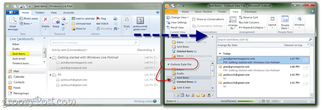 Exportați Windows Mail către Outlook Exchange