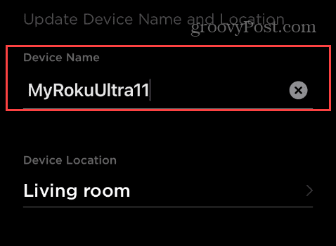 Schimbați numele lui Roku