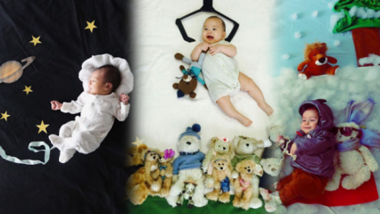 Luna de lună concept foto photoshoot pentru copii! Cum să faci cele mai diverse fotografii ale bebelușului acasă?