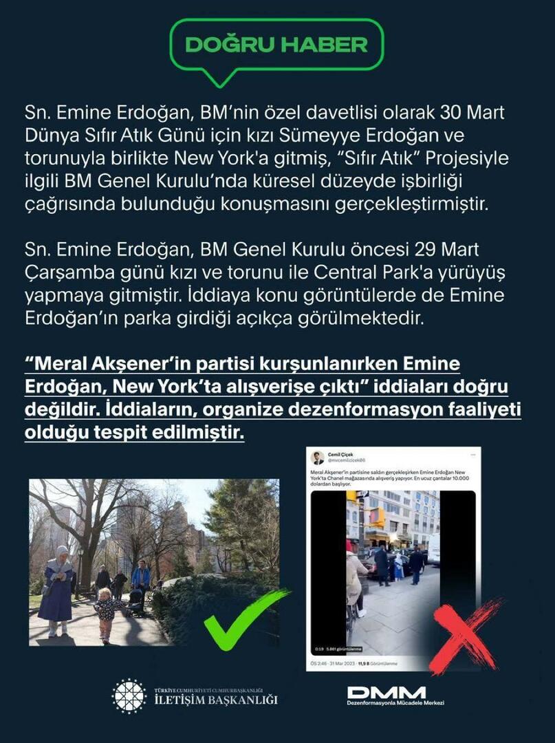 Operațiune de percepție murdară prin Emine Erdogan 