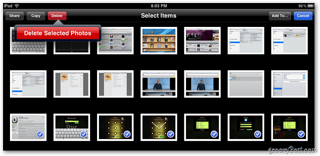 IOS 5: Ștergeți în mod lot fotografiile de pe iPhone, iPad sau iPod Touch