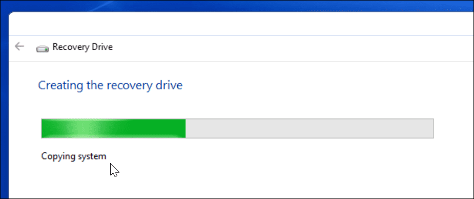 Crearea unității de recuperare Windows 11