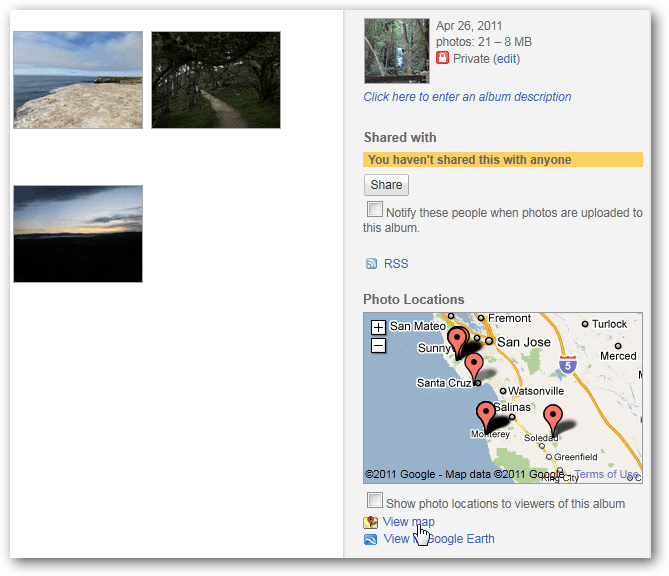 Cum să vizualizați fotografii geografiate