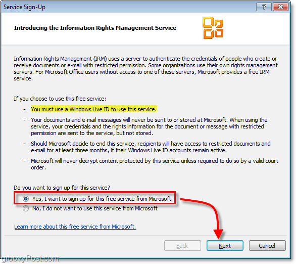 Mod de utilizare a Outlook 2010 și Microsoft RMS pentru securizarea e-mailurilor
