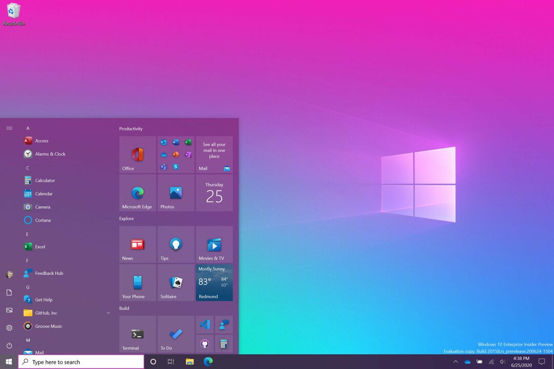 Microsoft lansează Windows 10 Build 20161