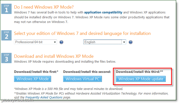 Modul Windows XP este acum disponibil fără hyper-v sau amd-v