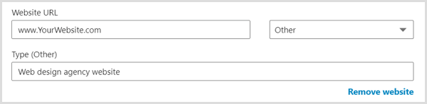 Personalizați eticheta site-ului dvs. web pe profilul dvs. LinkedIn.