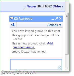 chat de grup în fereastra de gmail