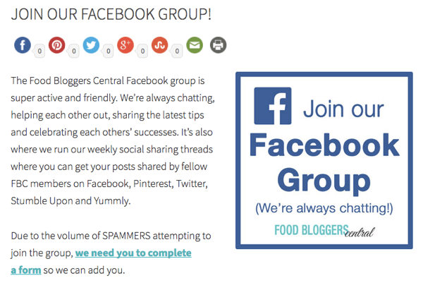 Invitați vizitatorii site-ului să se alăture grupului dvs. de Facebook.