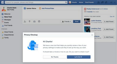 verificarea confidențialității facebook