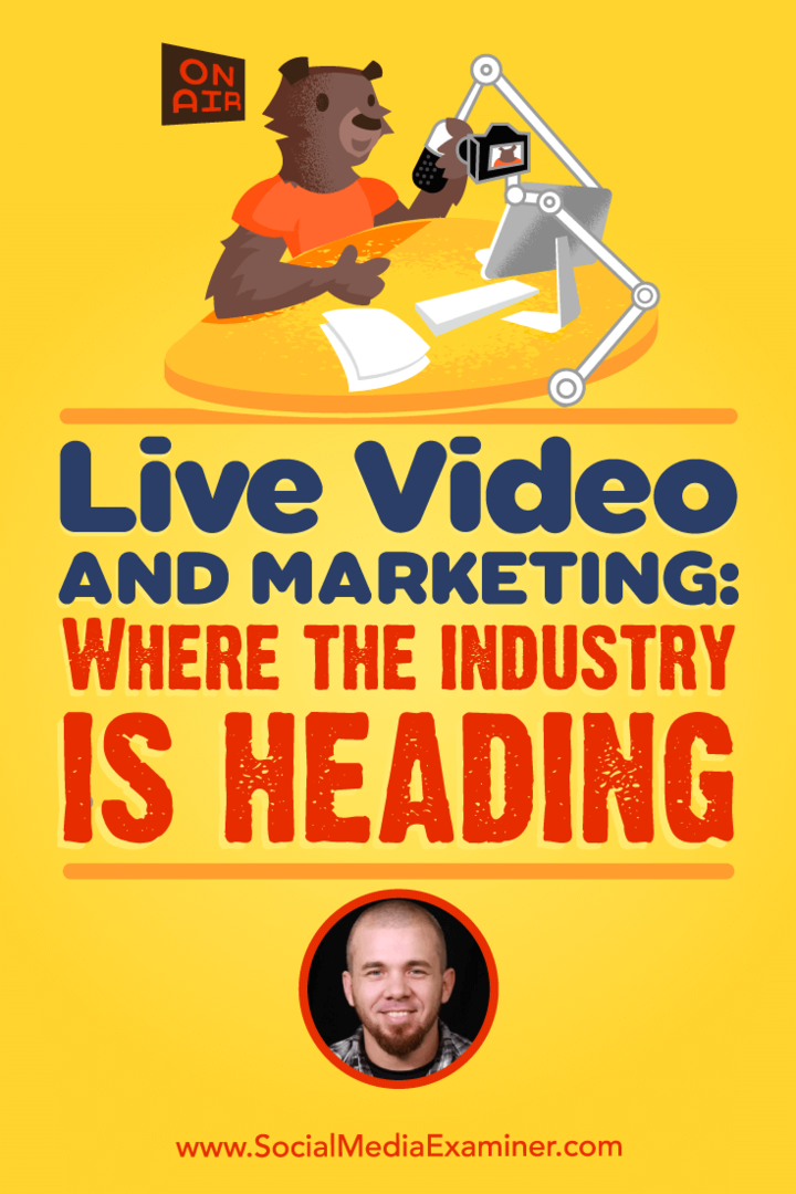 Video și marketing live: unde se îndreaptă industria, oferind informații de la Brian Fanzo pe podcastul de socializare marketing.