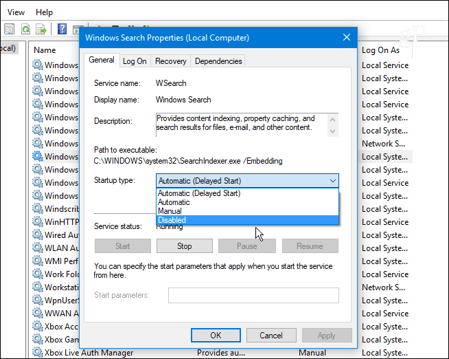 2 Dezactivați Windows 10 Service Service Windows