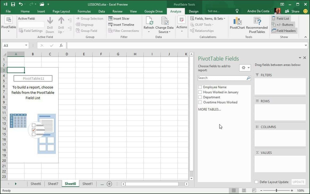 Cum se creează un tabel pivot în Microsft Excel