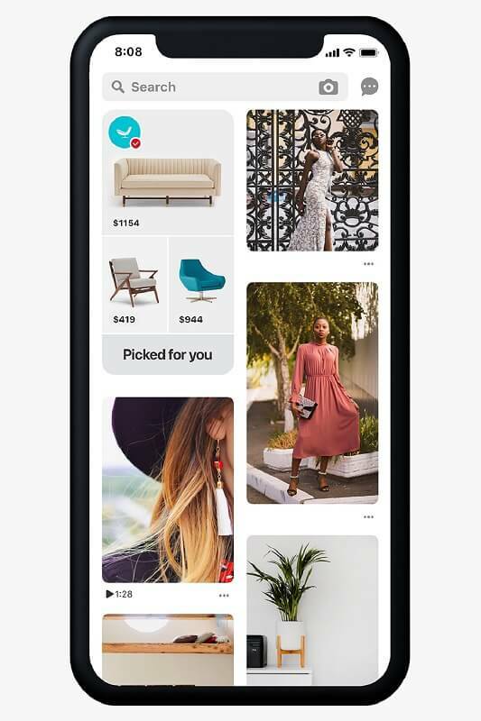 Pinterest a introdus recomandări de cumpărături mai dedicate și personalizate în Home Feed, cu cataloage navigabile și centre personalizate de idei care pot fi cumpărate.
