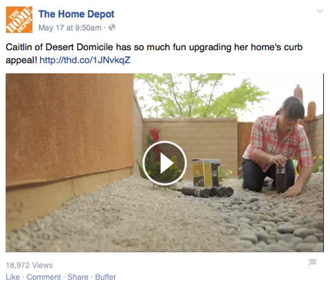 video home depot pe facebook