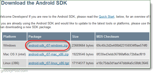 Descărcați Android SDk