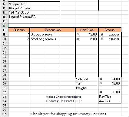 Excel spreadsheet-factură-exemplu