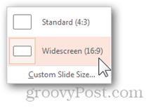 Reglarea dimensiunii standard a raportului aspectului de prezentare pe ecran lat