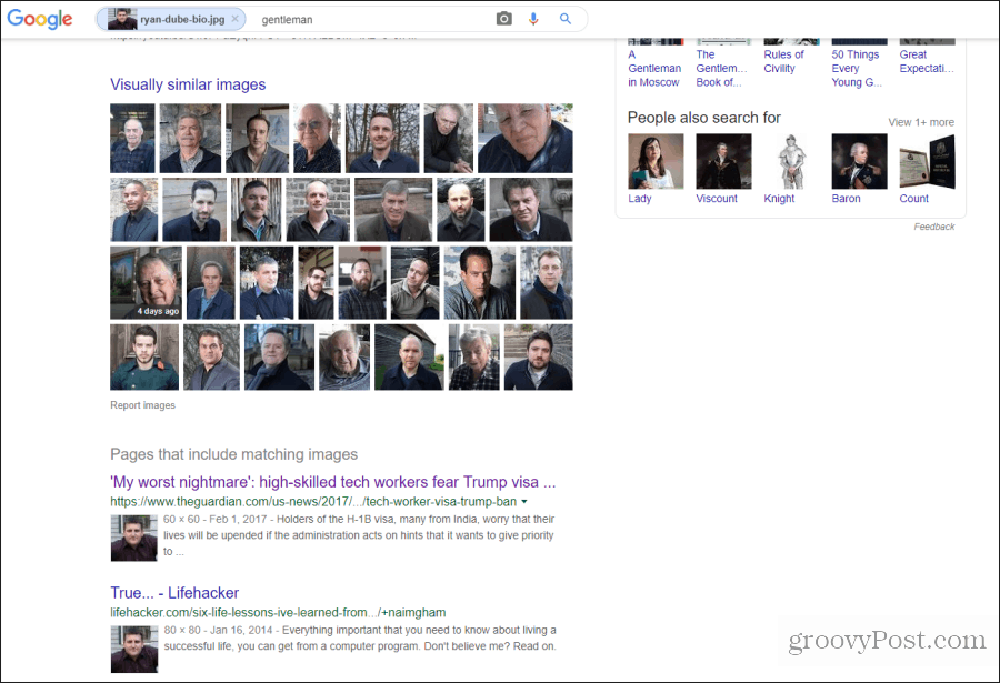 căutare Google Face
