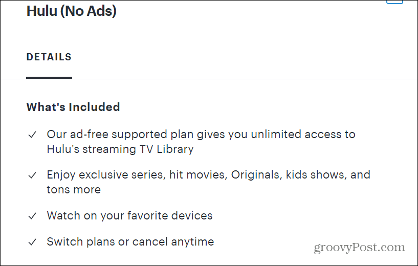 Hulu Nici un plan de anunțuri