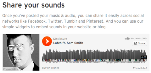 soundcloud împărtășește sunetele tale