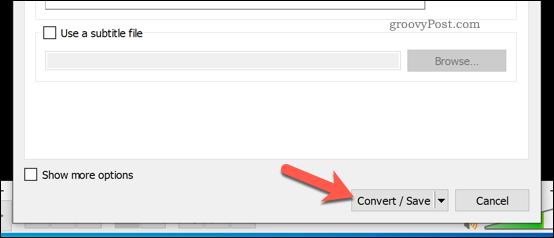 Conversia unui fișier video în VLC pe Windows