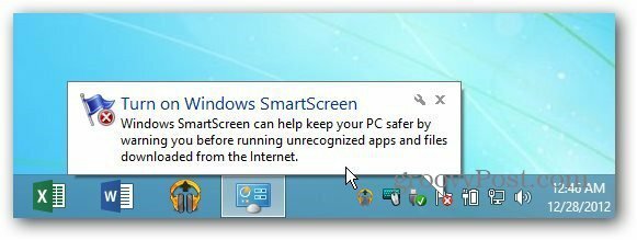 Balon SmartScreen Notificare