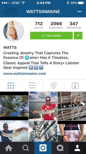 exemplu de branding de profil instagram