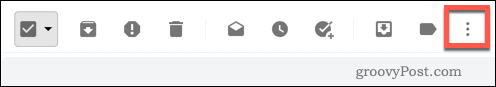 Pictograma meniului cu trei puncte Gmail