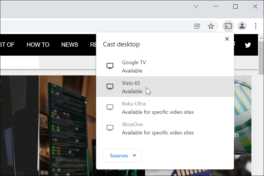 Selectați dispozitivul pe care să proiectați desktopul
