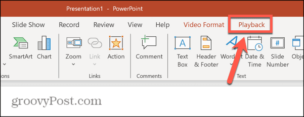 meniu redare powerpoint mac