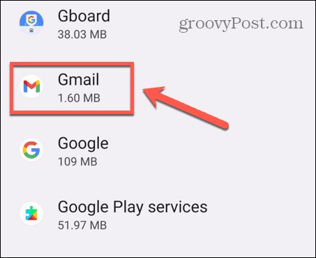 aplicație android gmail