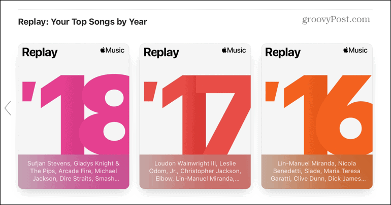 Apple Music liste de redare mai vechi