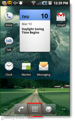 butonul aplicației ecran de pornire Android