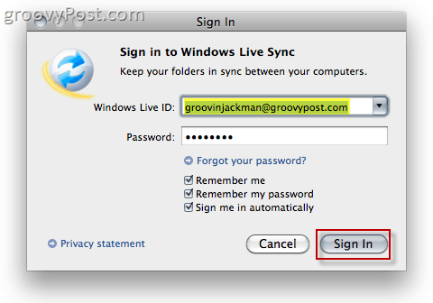 Windows Live Sync Beta pe OS X