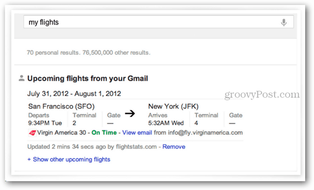 Cum să activați rezultatele Gmail în căutarea Google