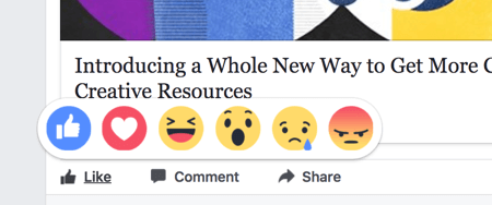 Reacțiile de pe Facebook vă afectează clasarea conținutului puțin mai mult decât aprecierile.